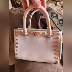 Micheal Kors Pink Studded Handbag